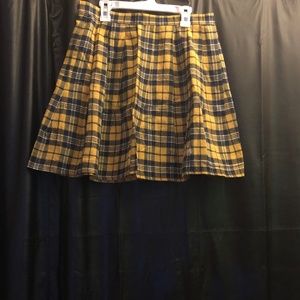 Yellow Plaid Skirt